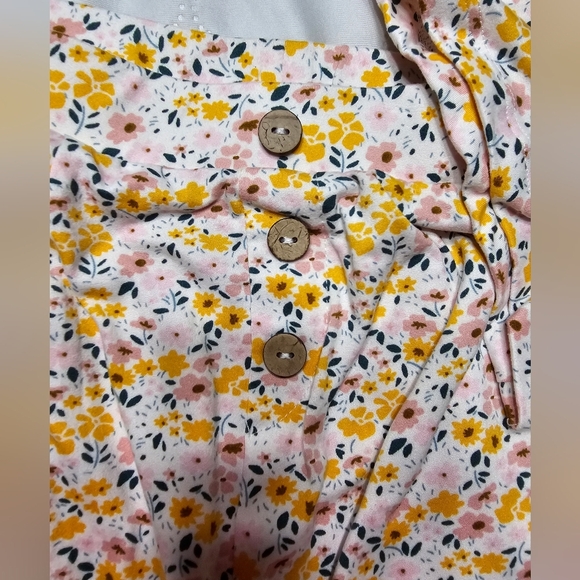 Sweet Stories Yellow Floral Pant Set with Cropped Shirt- Girls Size 5 - Picture 7 of 8